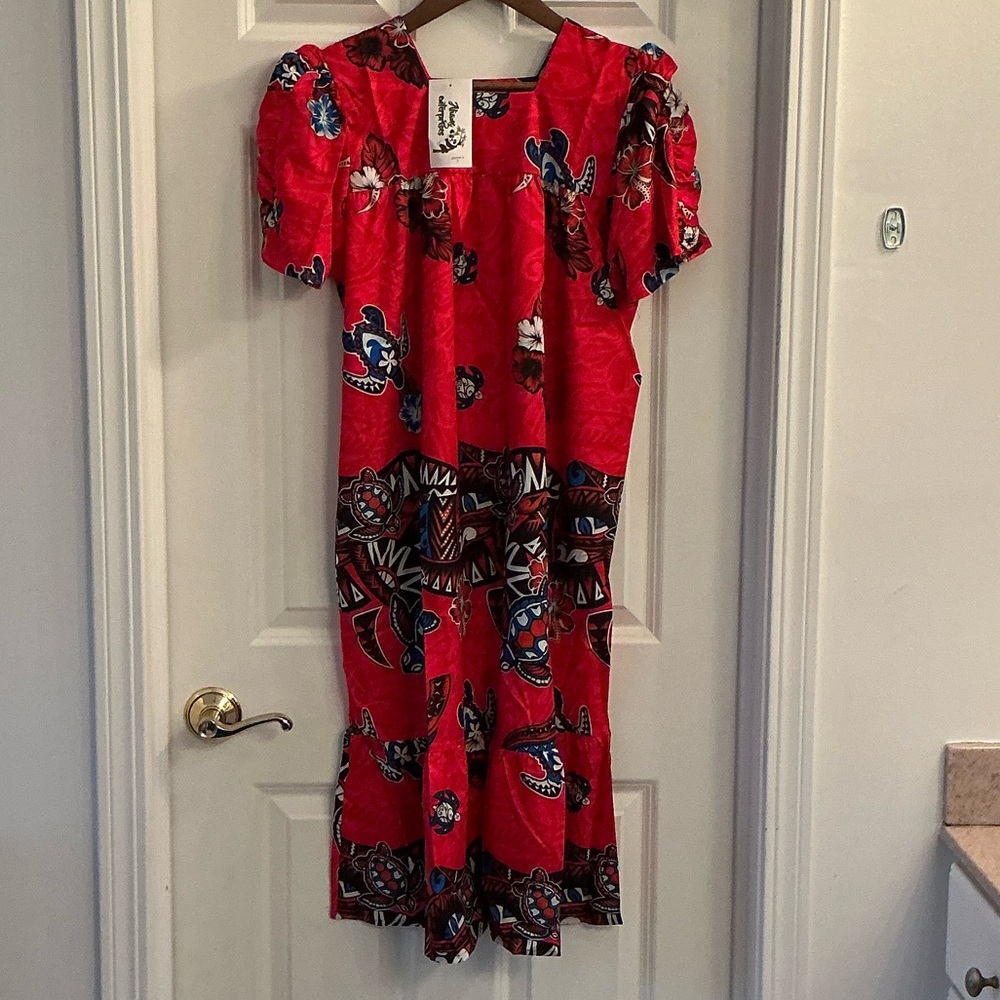Red Patterned Women's Dress